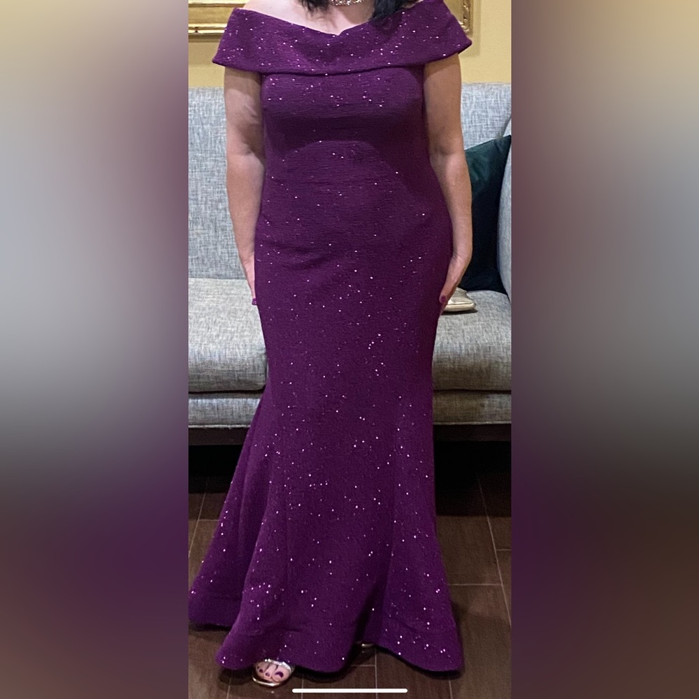 Jovani purple sparkly gown. Size 12-14. Worn once. Absolutely gorgeous.